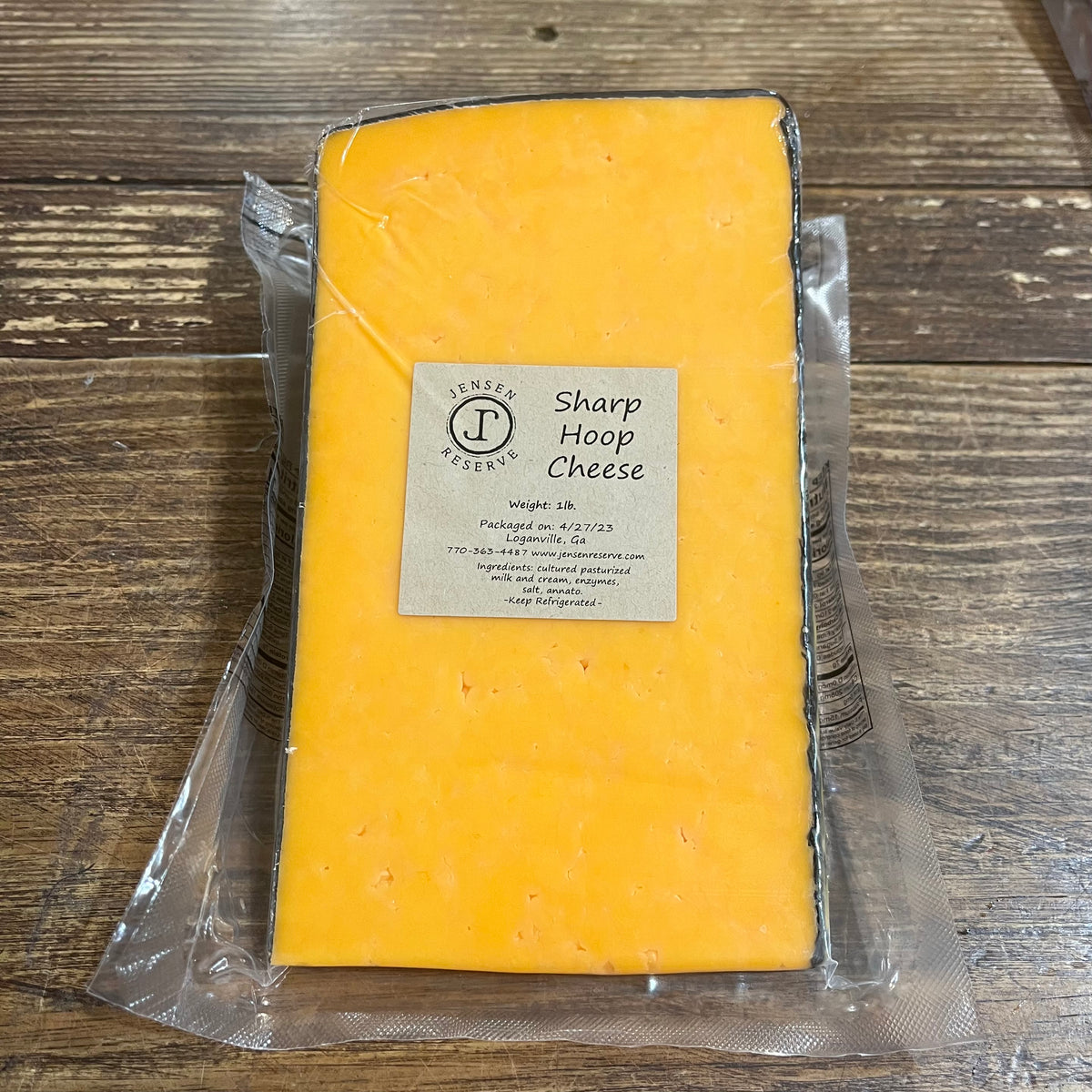 Sharp Cheddar Hoop Cheese Jensen Reserve