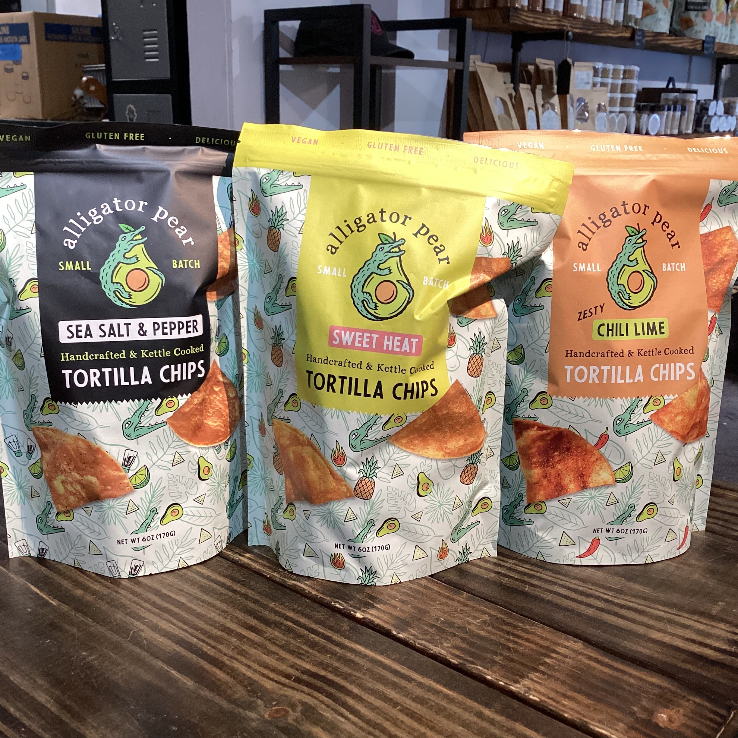 alligator pear Tortilla Chips