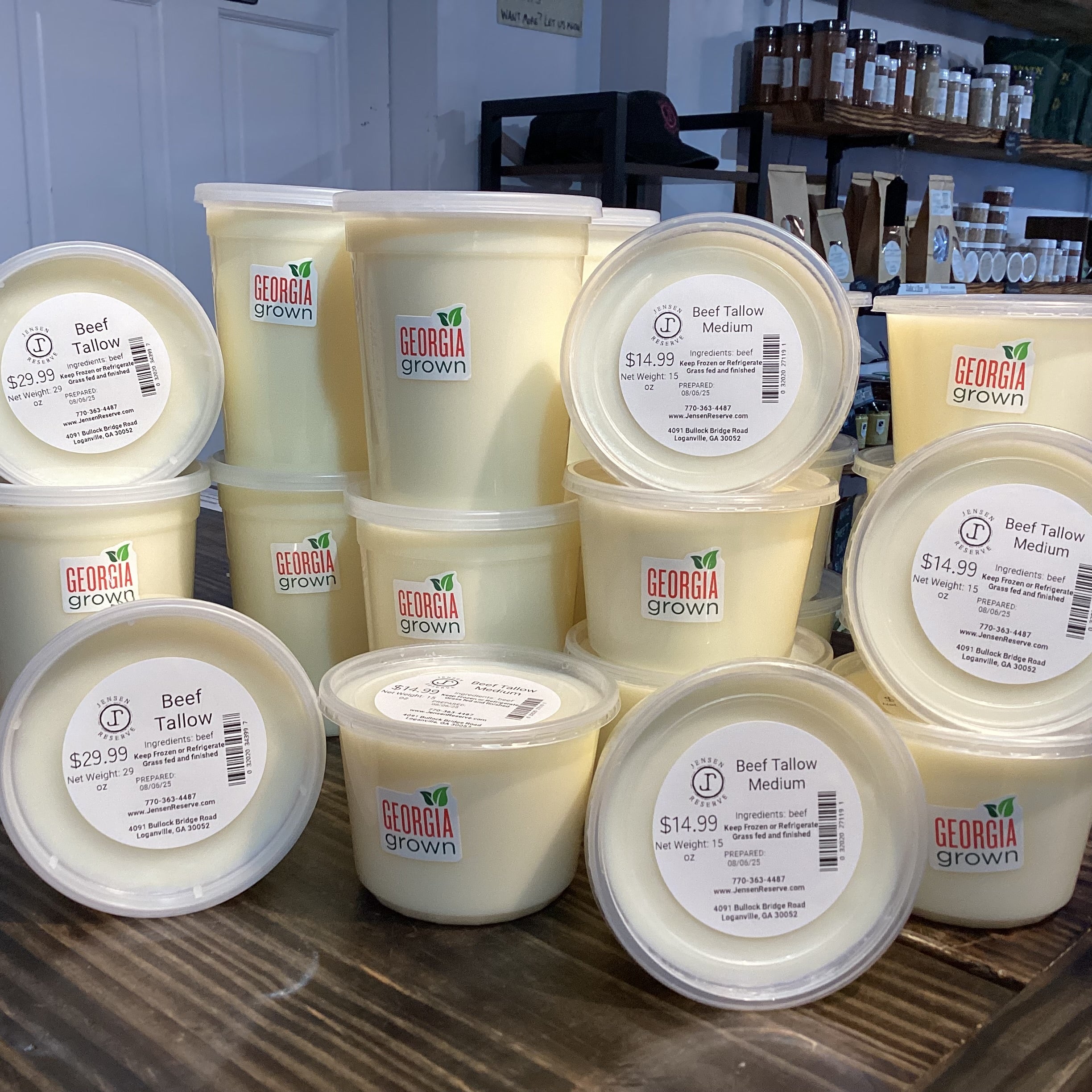 Beef Tallow, Grass Fed & Finished Beef, Georgia Grown