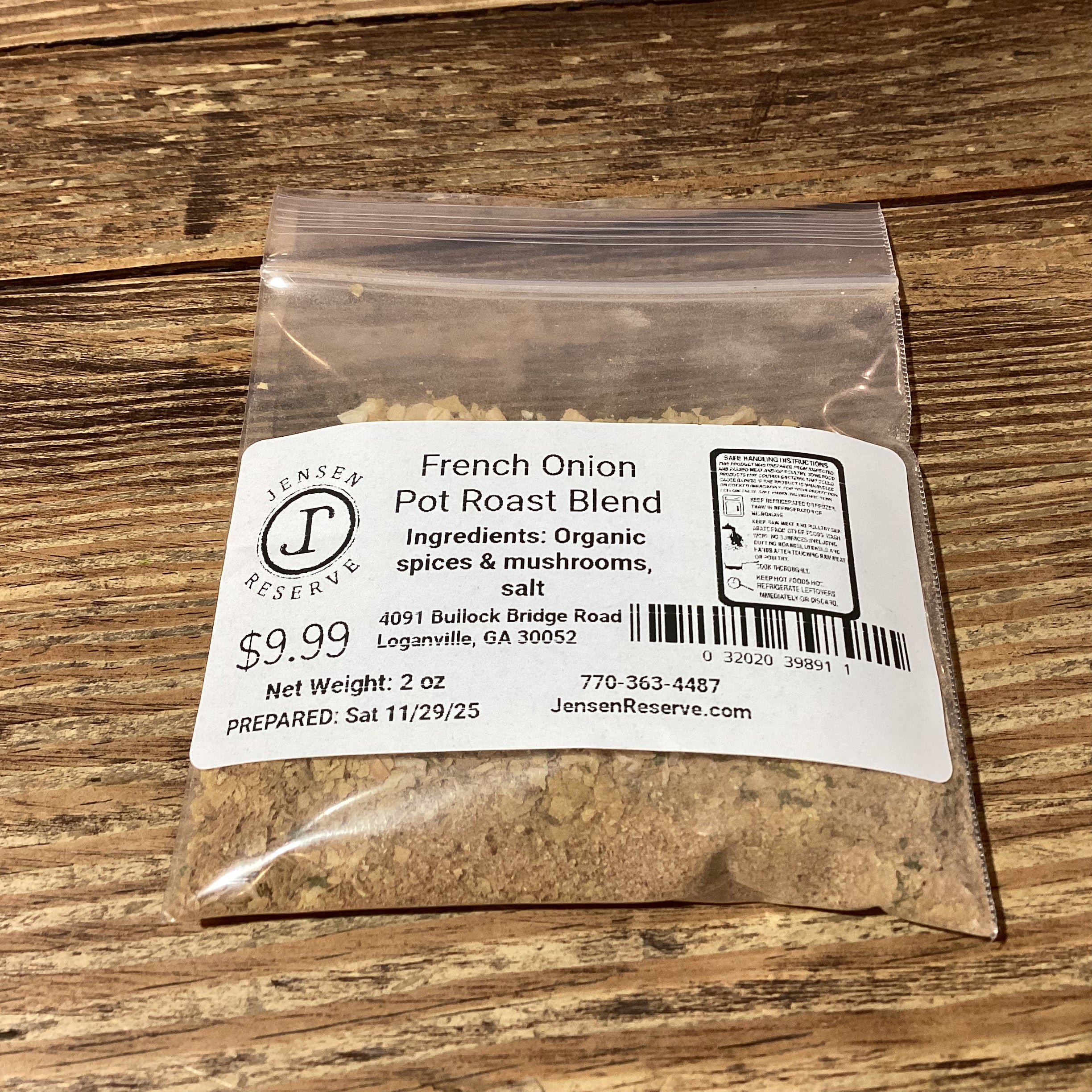 French Onion Pot Roast Seasoning Blend – Jensen Reserve