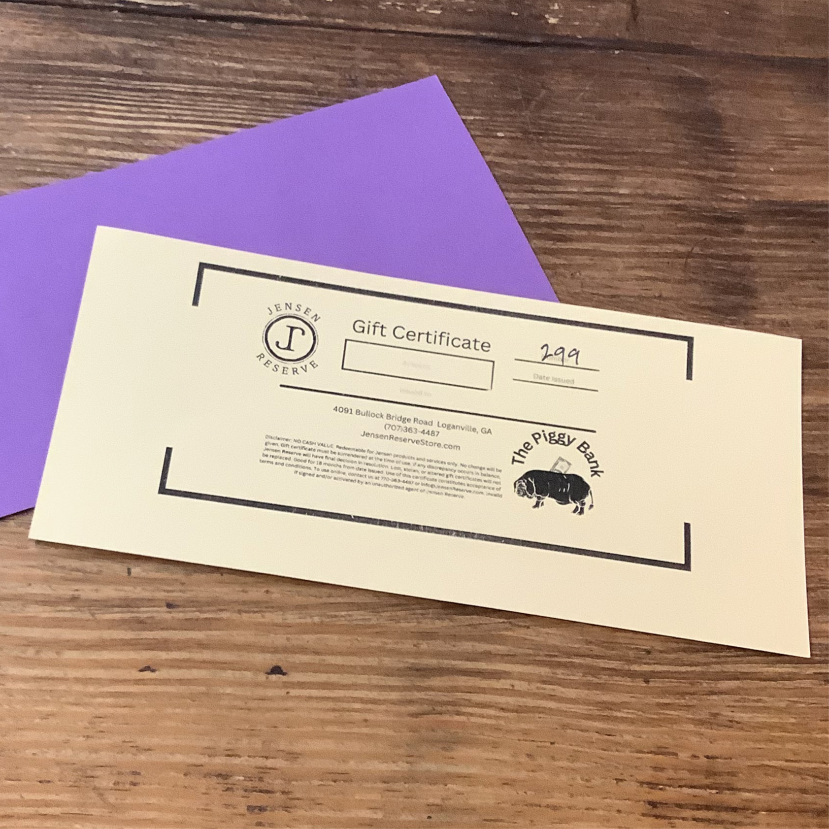 Gift Certificate