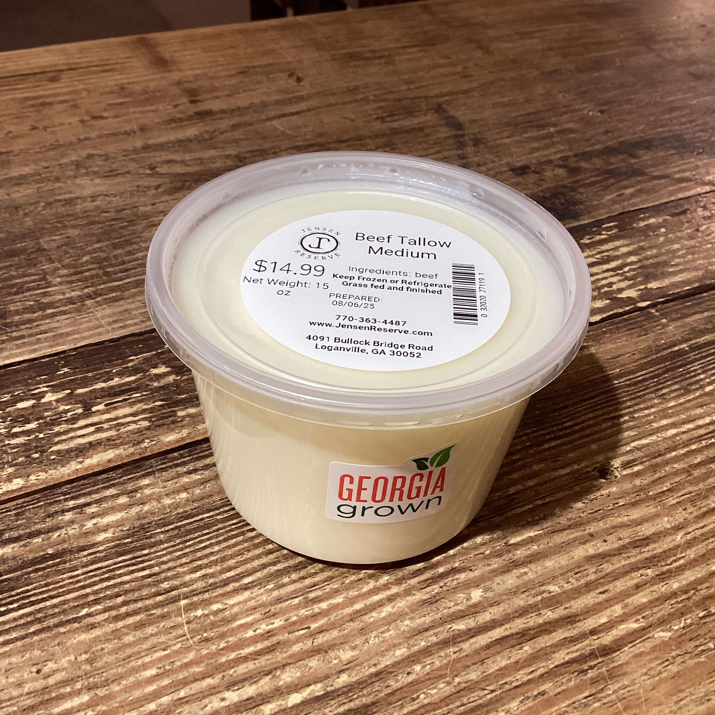 Beef Tallow, Grass Fed & Finished Beef, Georgia Grown