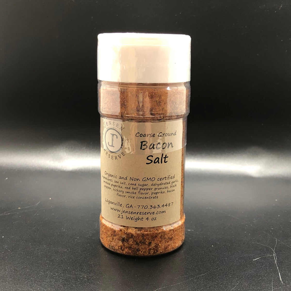 Bacon Flavored Salt - Organic, Size: Large Shaker Bottle