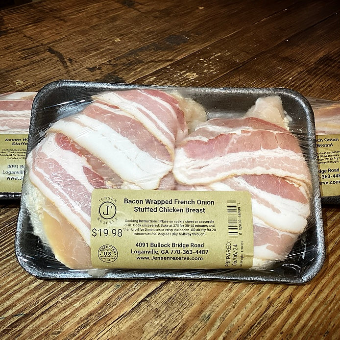 Bacon Wrapped Stuffed chicken breasts