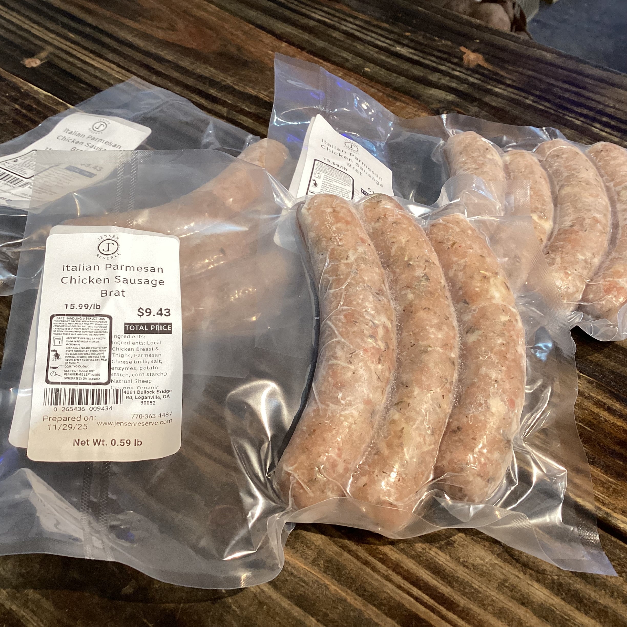 Italian Parmesan Chicken Sausage Brats