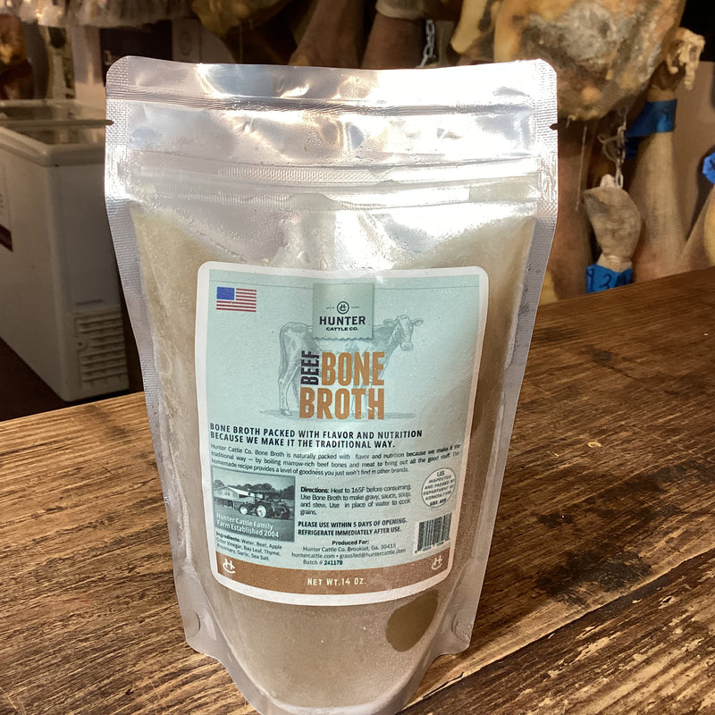 Beef Bone Broth from Grass Fed Grass Finished Cattle