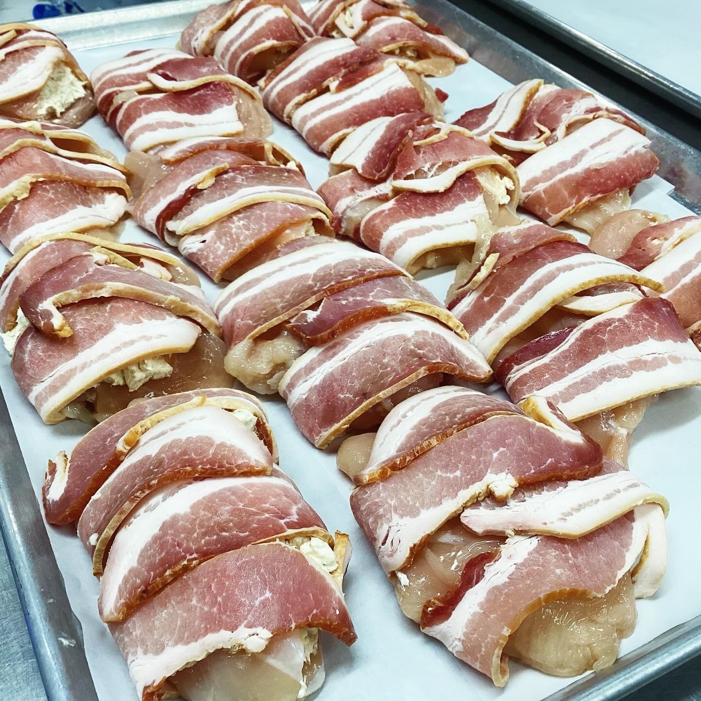 Bacon Wrapped Stuffed Chicken Breasts