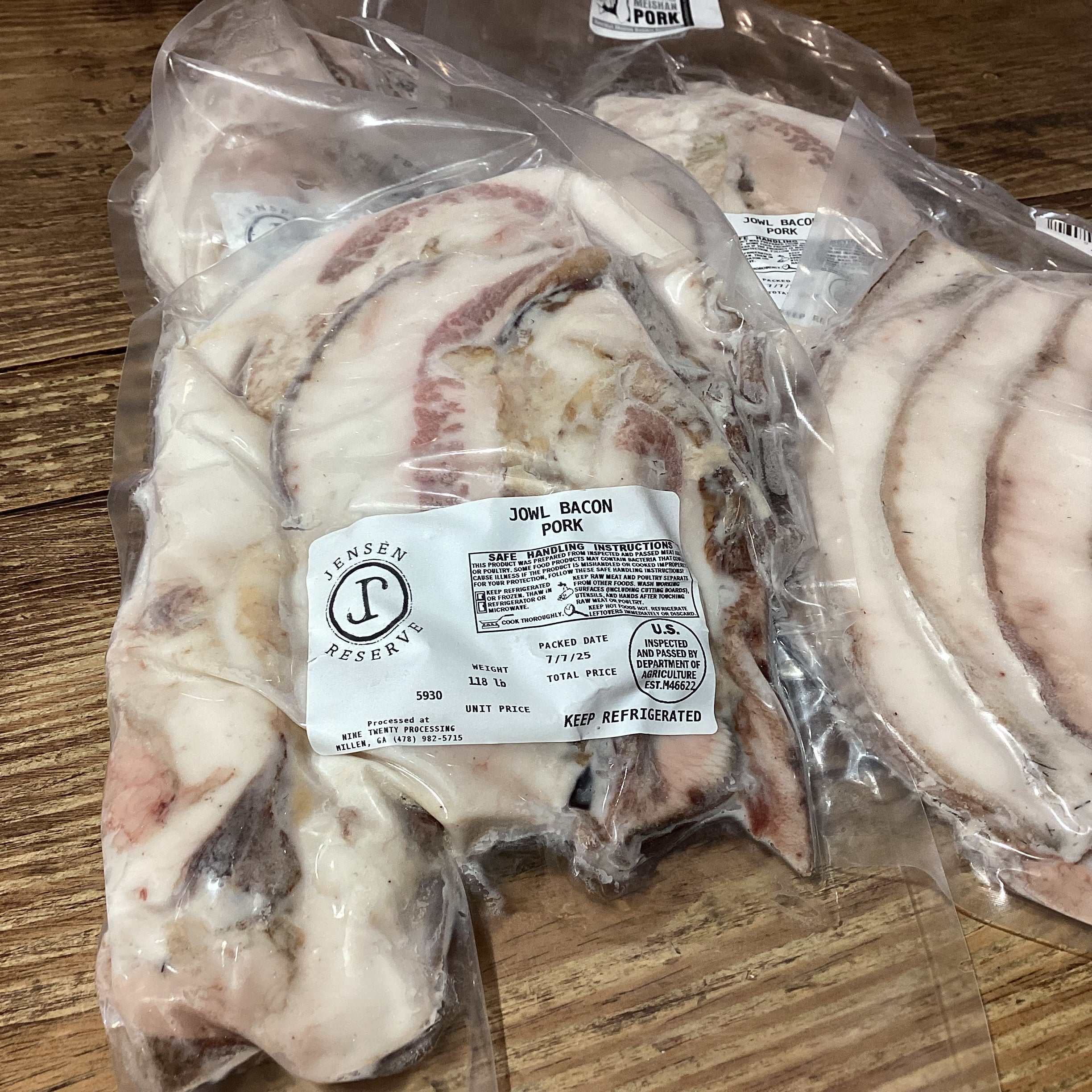 Meishan Jowl Bacon