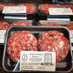 Jalepeno Bacon Burgers