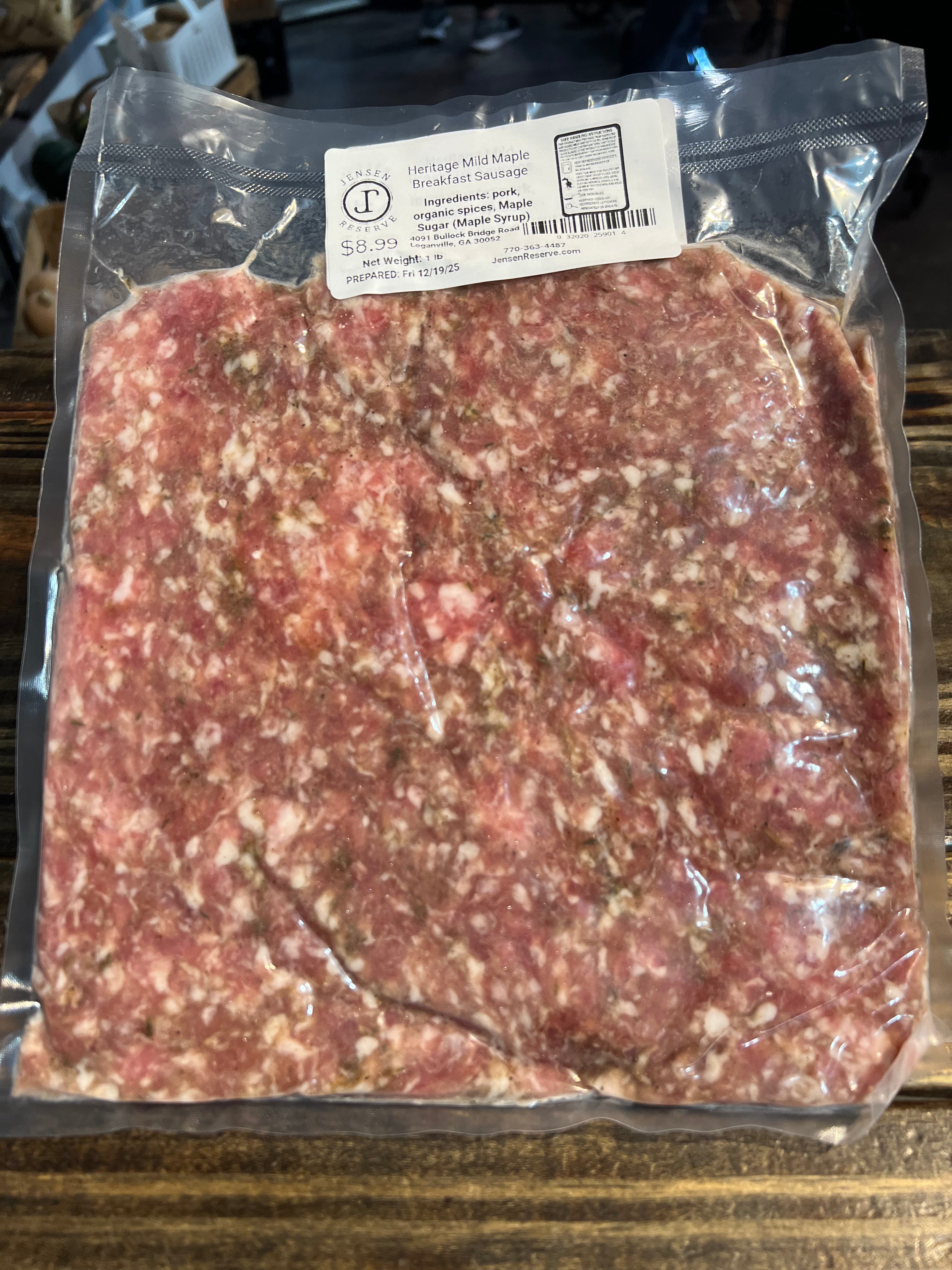 Maple Sage Breakfast Sausage (Mild)