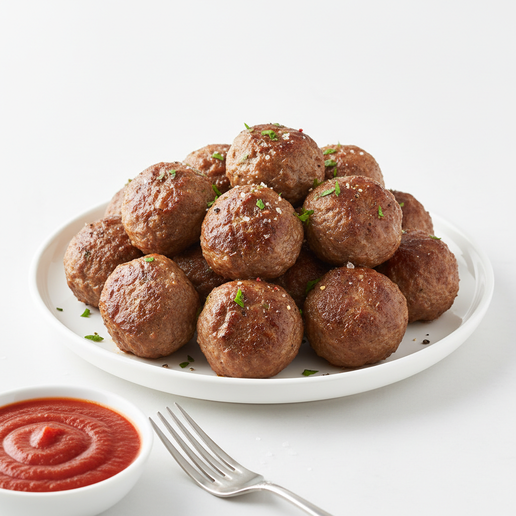 All Beef Garlic Meatballs - Raw #keto