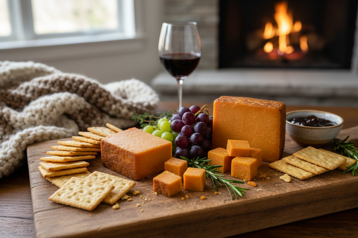 Artisan Hickory Smoked Cheddar Chunks and Slices